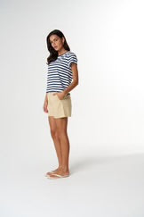 Cloth + Paper + Scissors Tee Straight Cut Basic White/Parisian C1378-26