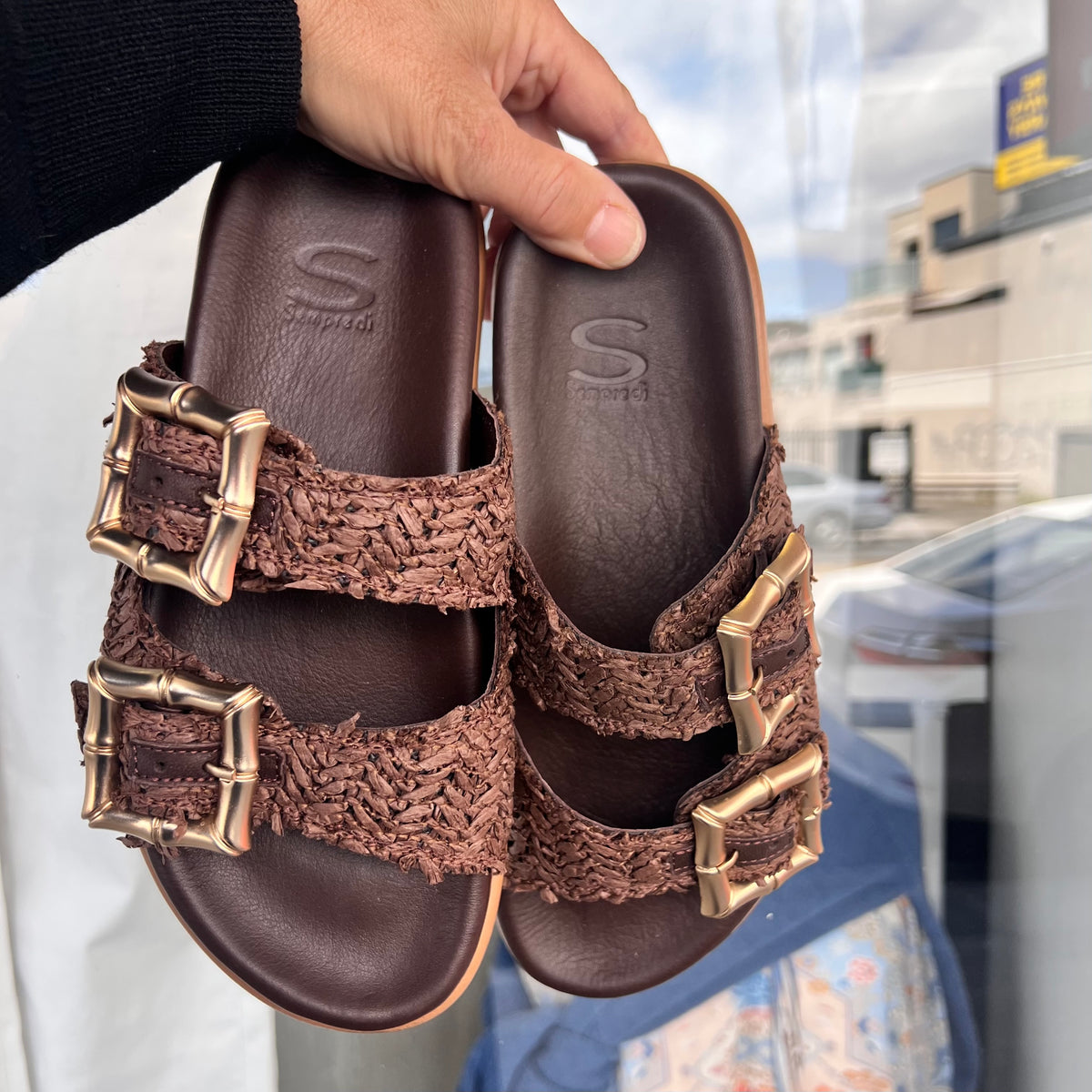 Sempre Di Slide Woven Chocolate