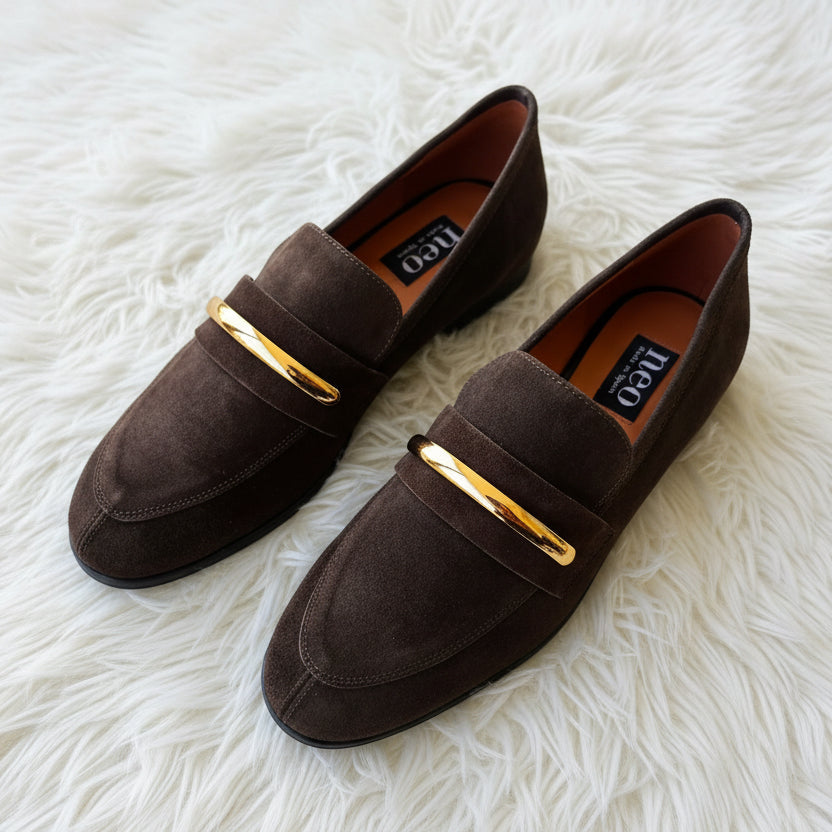 Neo Shoe Loafer Choc Suede Basket Colombia 25517-614A