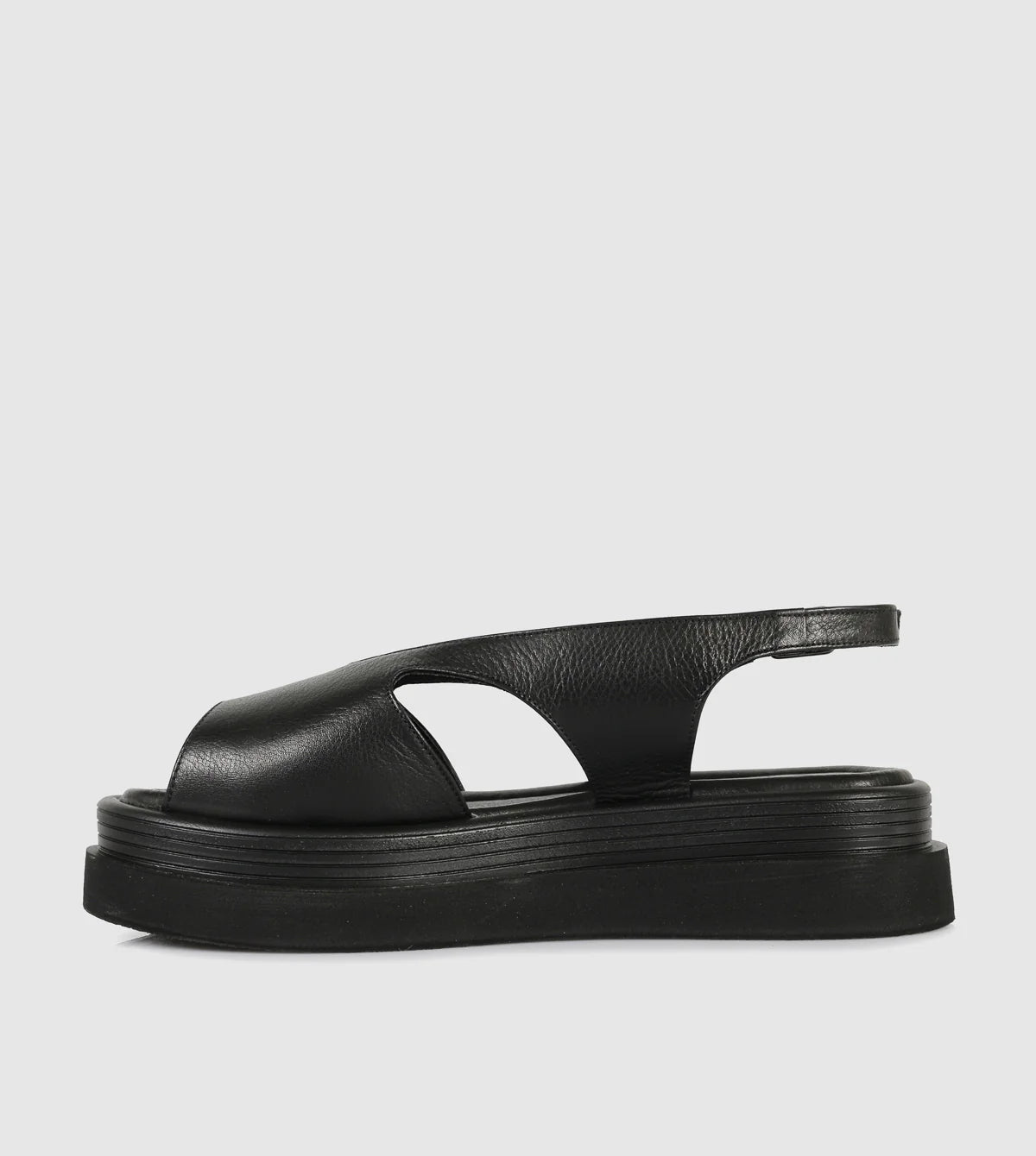 Sempre Di Sandal Platform Black 53004