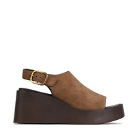 Eos Sandal Wedge Pecan Suede Ariani