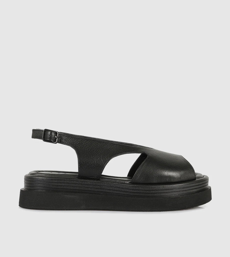 Sempre Di Sandal Platform Black 53004