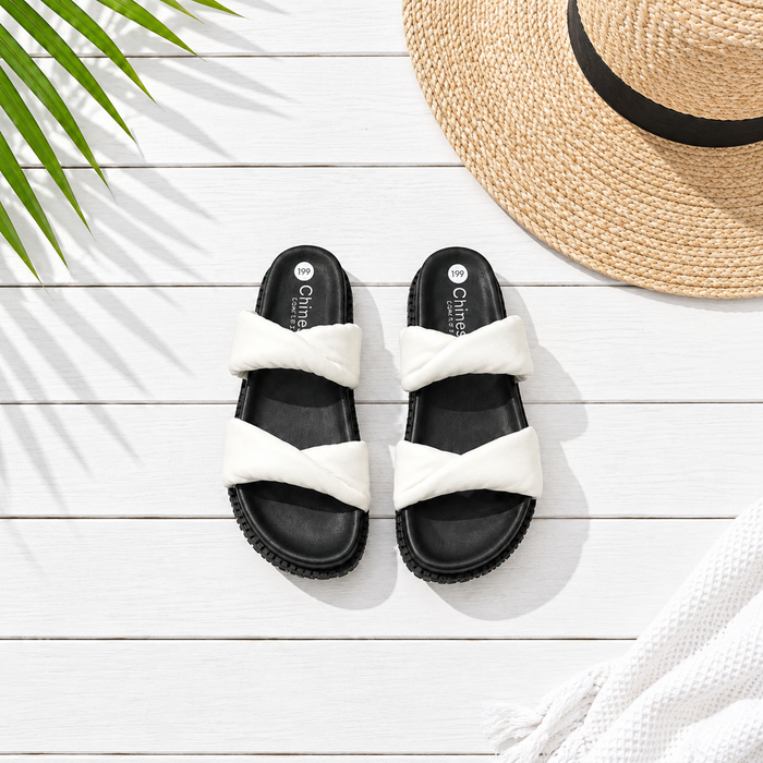 Chrissie Slide Believe White