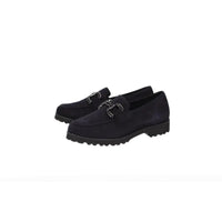Sioux Shoe Navy Suede Loafer Meredith 753