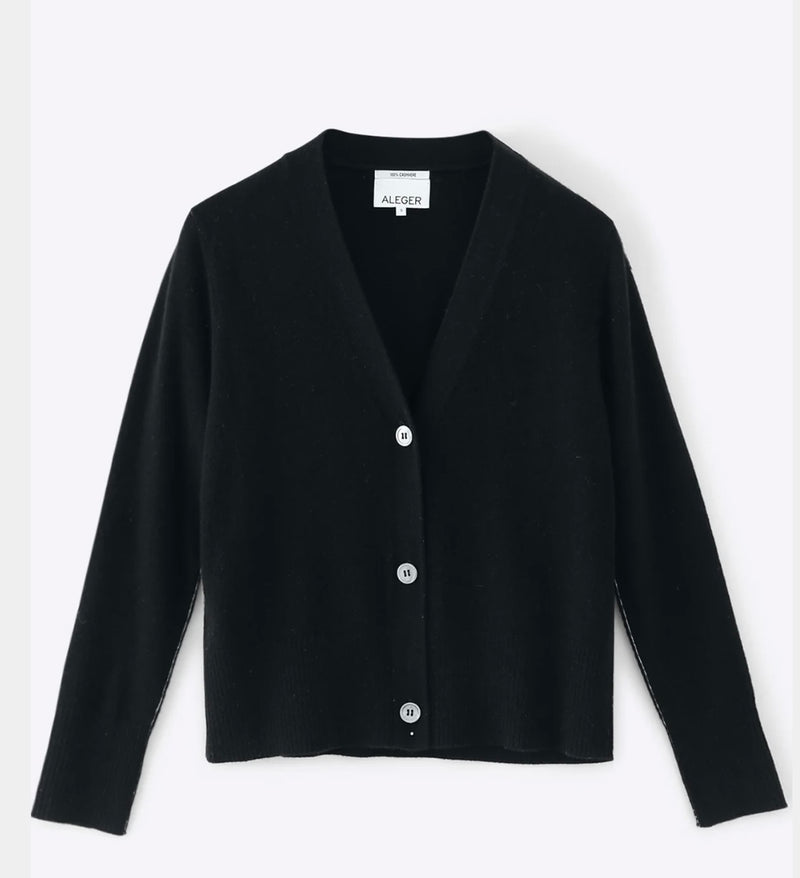 Aleger Cashmere Cardigan Black N.09