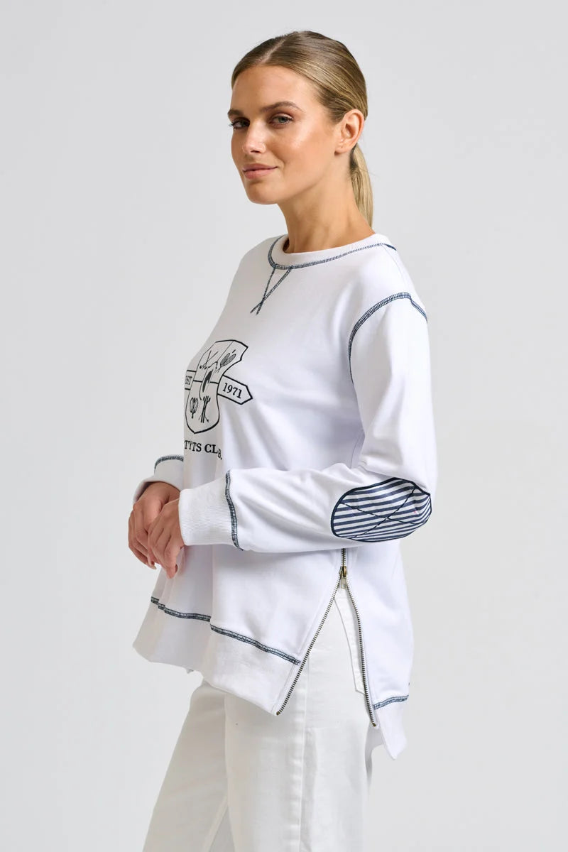 Shirty Sweatshirt Zippy White
