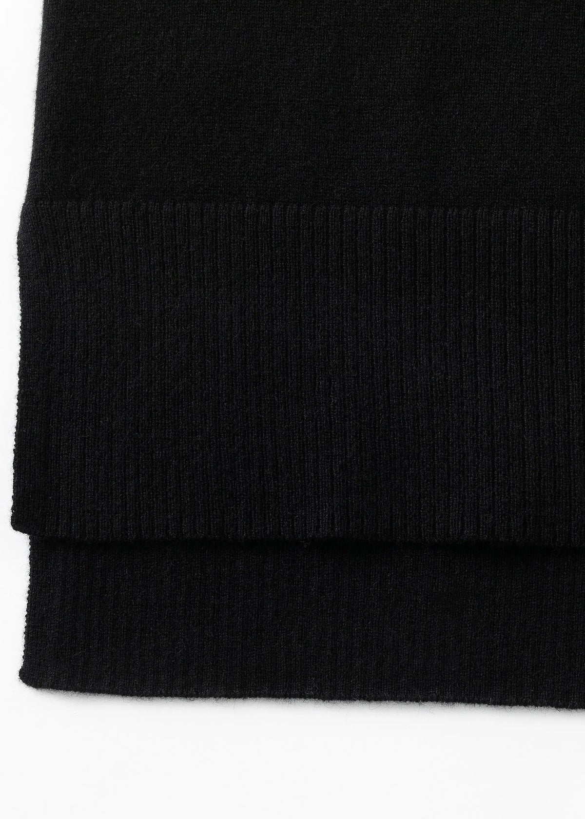Aleger Knit Cashmere Long Line Black Tank N.345