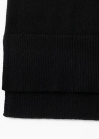 Aleger Knit Cashmere Long Line Black Tank N.345