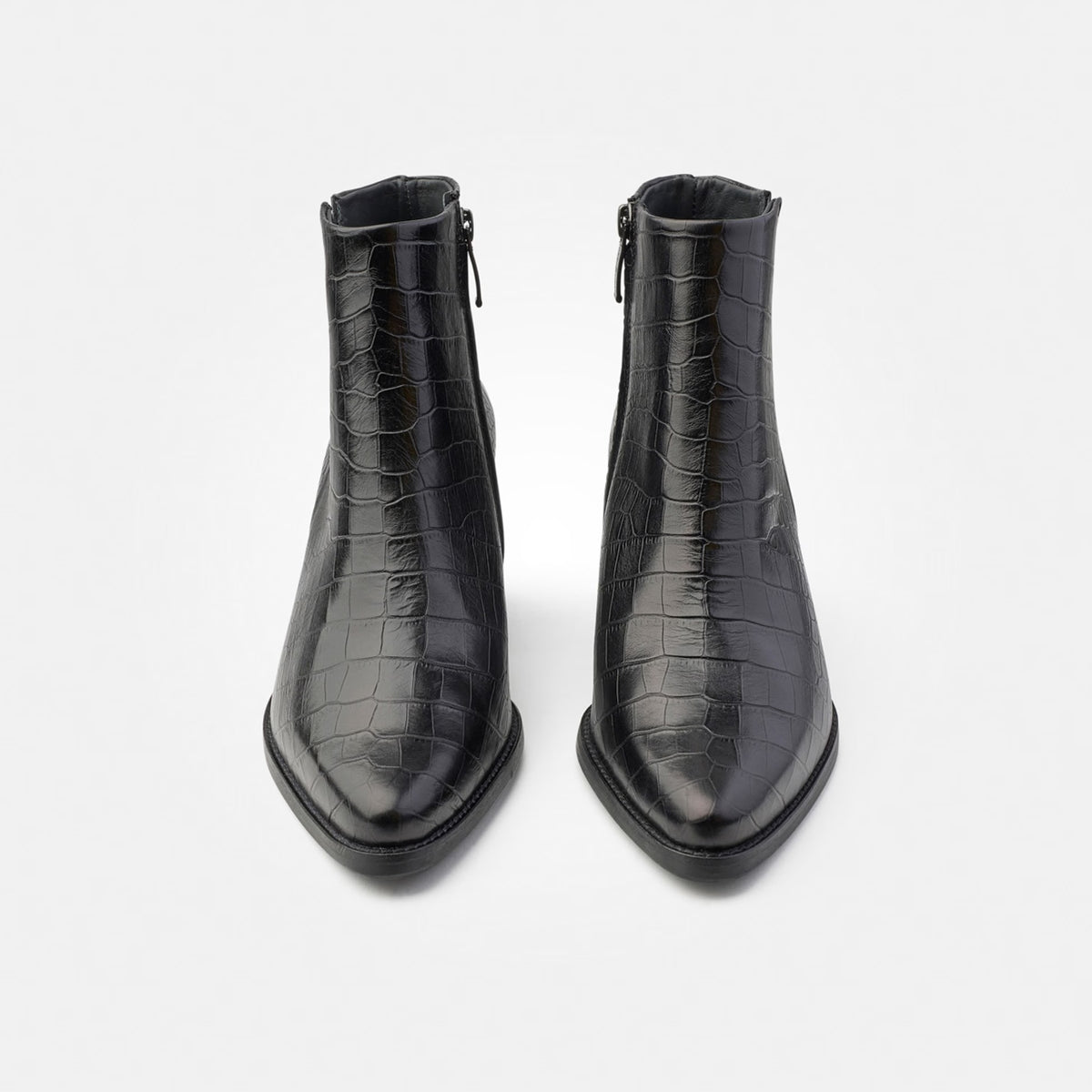 Paul Green Boots Black Croc Ankle 9780-026
