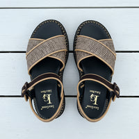 Luca Grossi Sandal Brown Raffia Crossover H893S