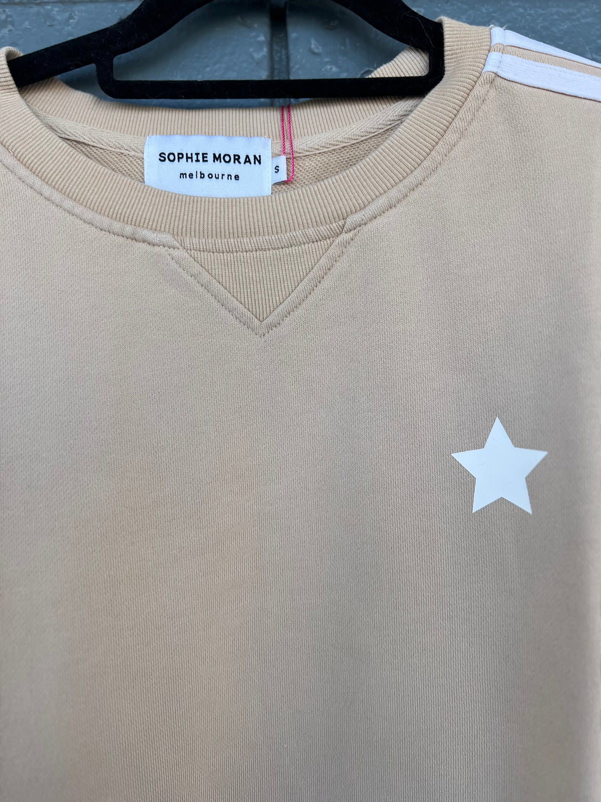 Sophie Moran Sweater Arm Stripe Beige/White