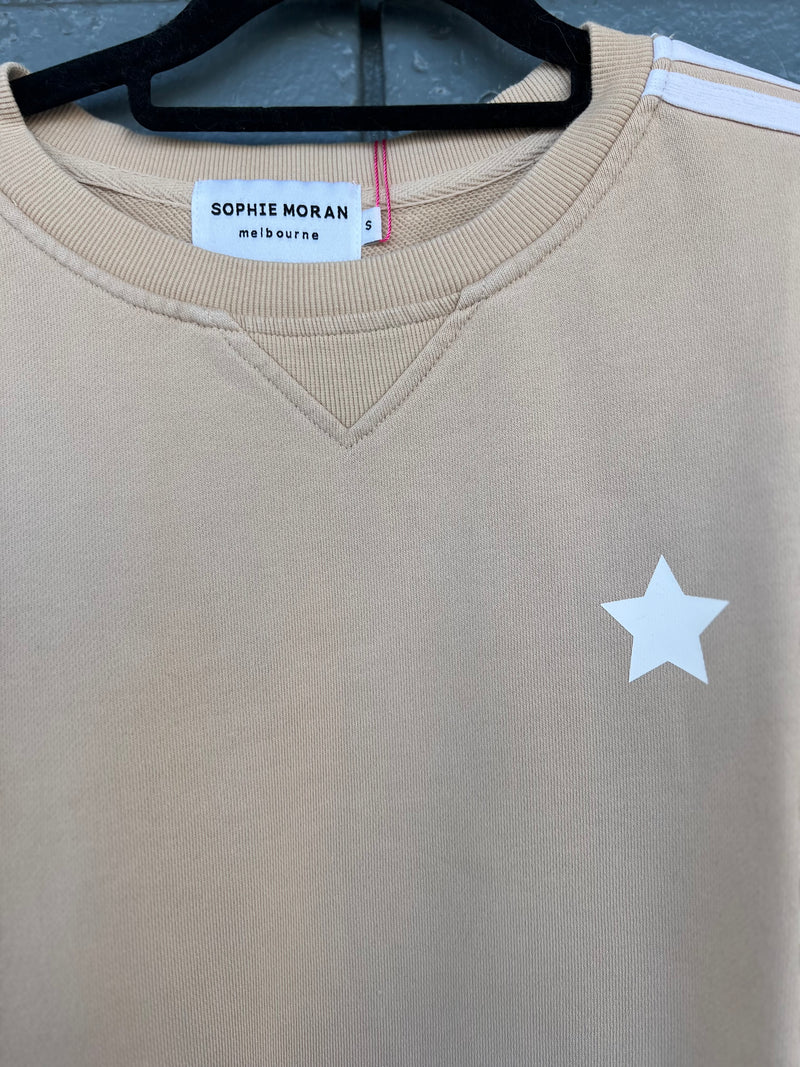 Sophie Moran Sweater Arm Stripe Beige/White