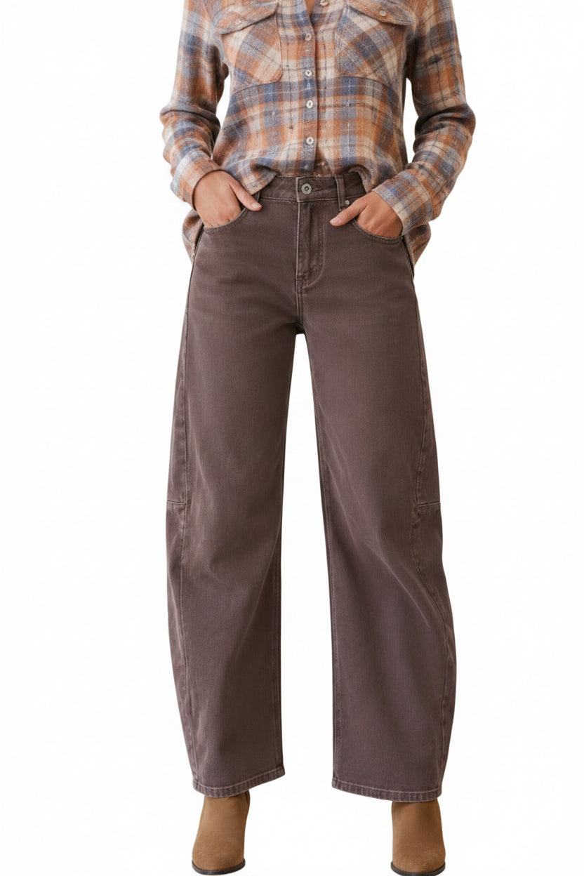 Italian Star Jeans Idaho Barrel Mocha