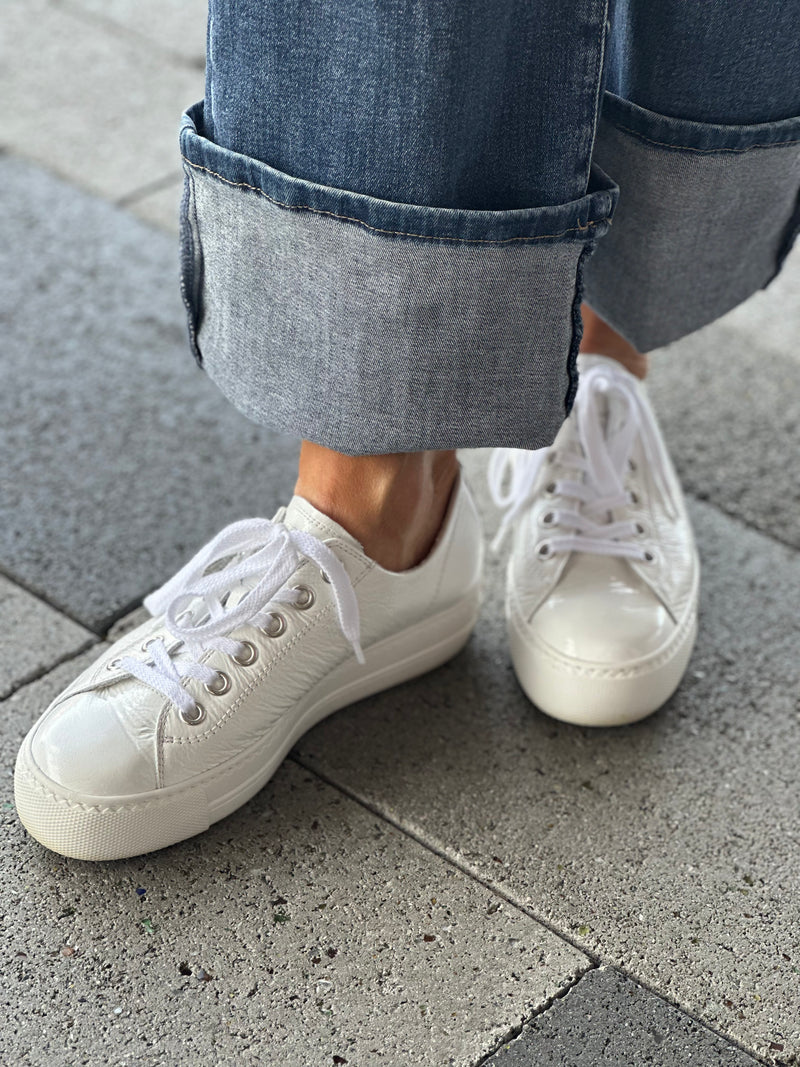Paul Green White Patent Sneaker 4790-156