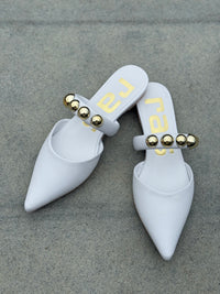 Ras Mule White With Gold Spheres Sofia 8009
