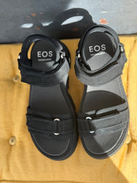 Eos Kaida Black Suede Sandal