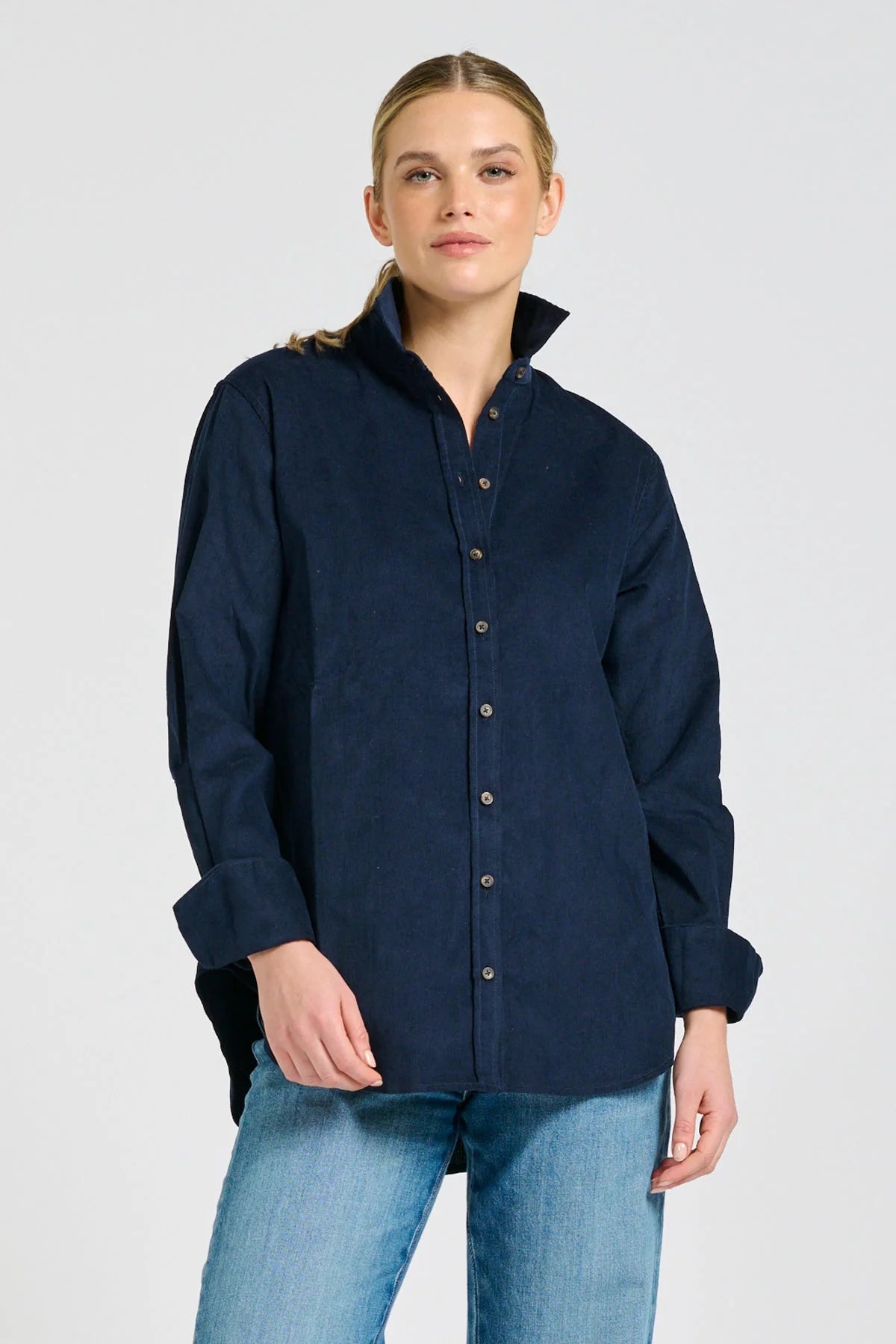 Shirty Shirt Relaxed French Navy Pincord Elodie