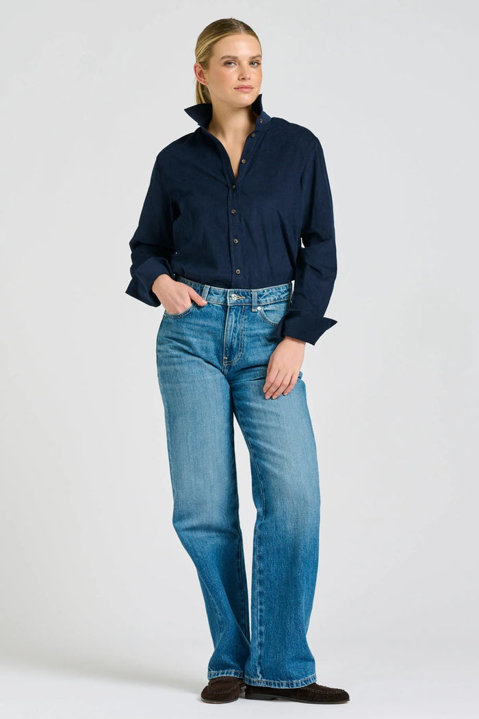 Shirty Shirt Relaxed French Navy Pincord Elodie