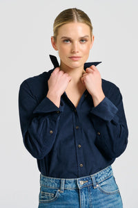 Shirty Shirt Relaxed French Navy Pincord Elodie
