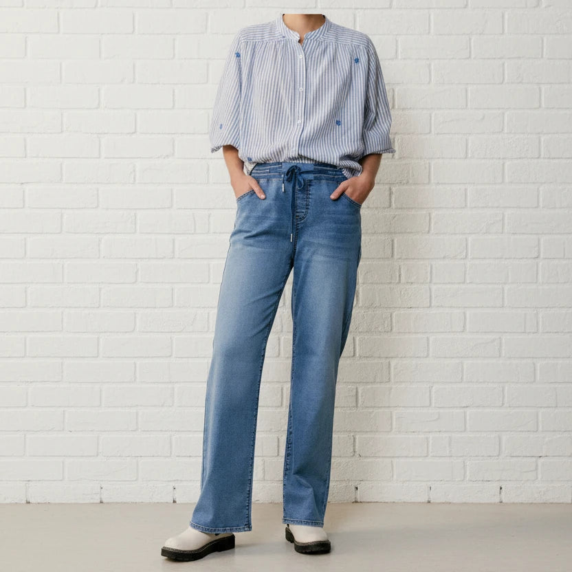 Italian Star Joggers Hugo Straight Leg Dark Denim