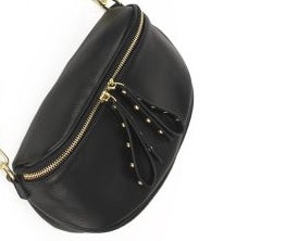 Hi Ho Bag Obsessed Black/Gold Woven Strap