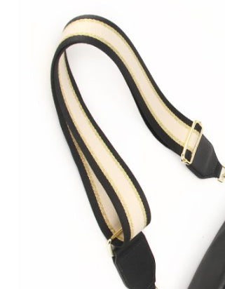 Hi Ho Bag Obsessed Black/Gold Woven Strap