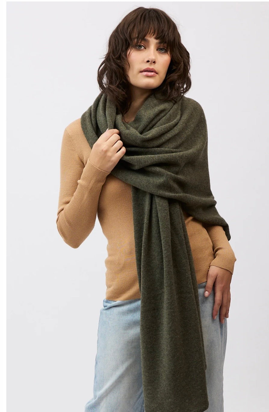 Mia Fratino Wrap Travel Cashmere Military 20507