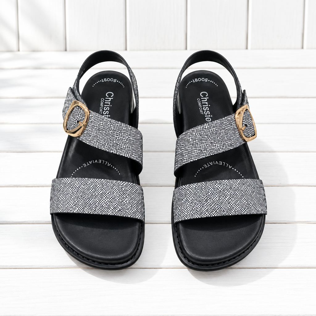 Chrissie Sandal Black/White Finland