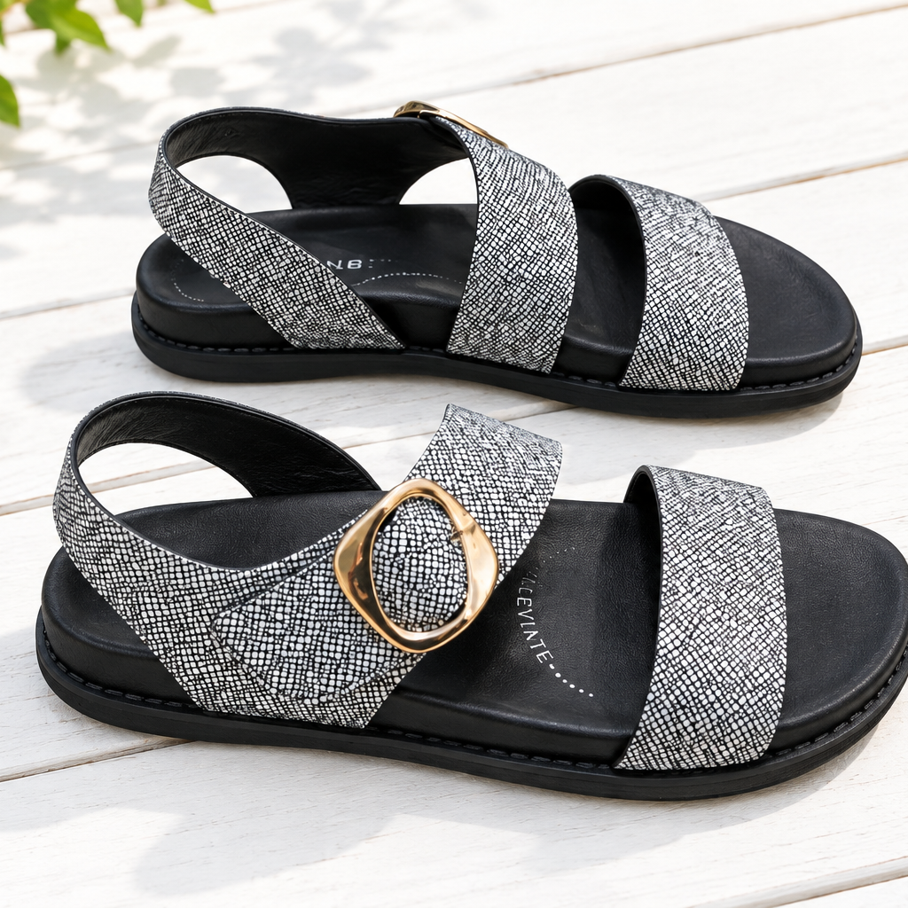 Chrissie Sandal Black/White Finland