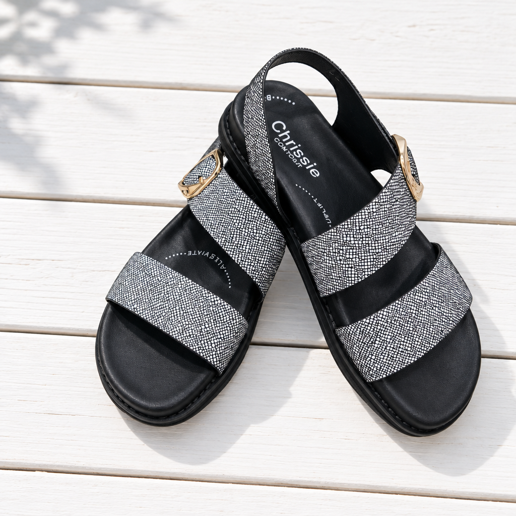 Chrissie Sandal Black/White Finland