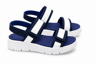 Jose Saenz Sandal Velour Navy/White JS-2151