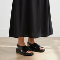Wonders black sandal C4426