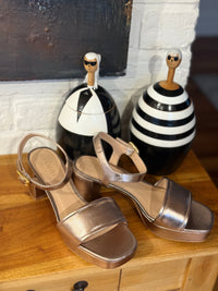 Unisa Heeled Sandal Platino Nadar- Mec Platform
