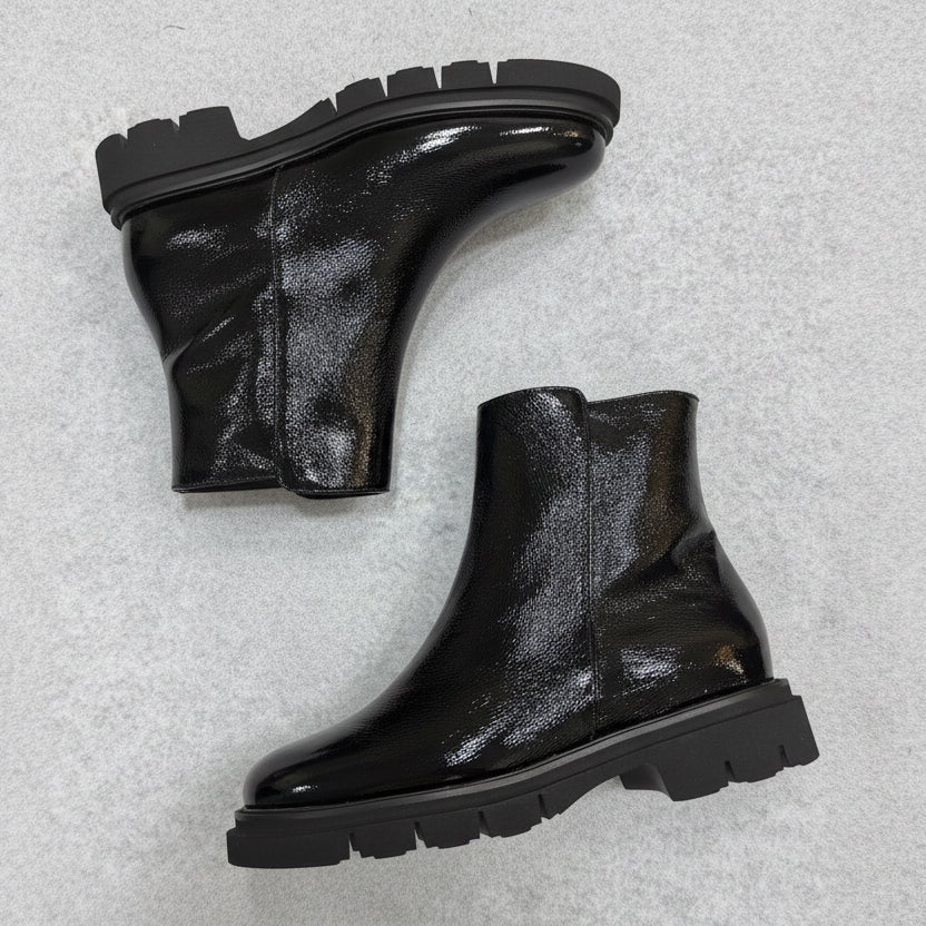 Luca Grossi Boot Ankle Patent Black 5808