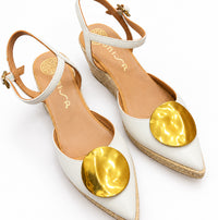Unisa Sandal Ivory Wedge Delain