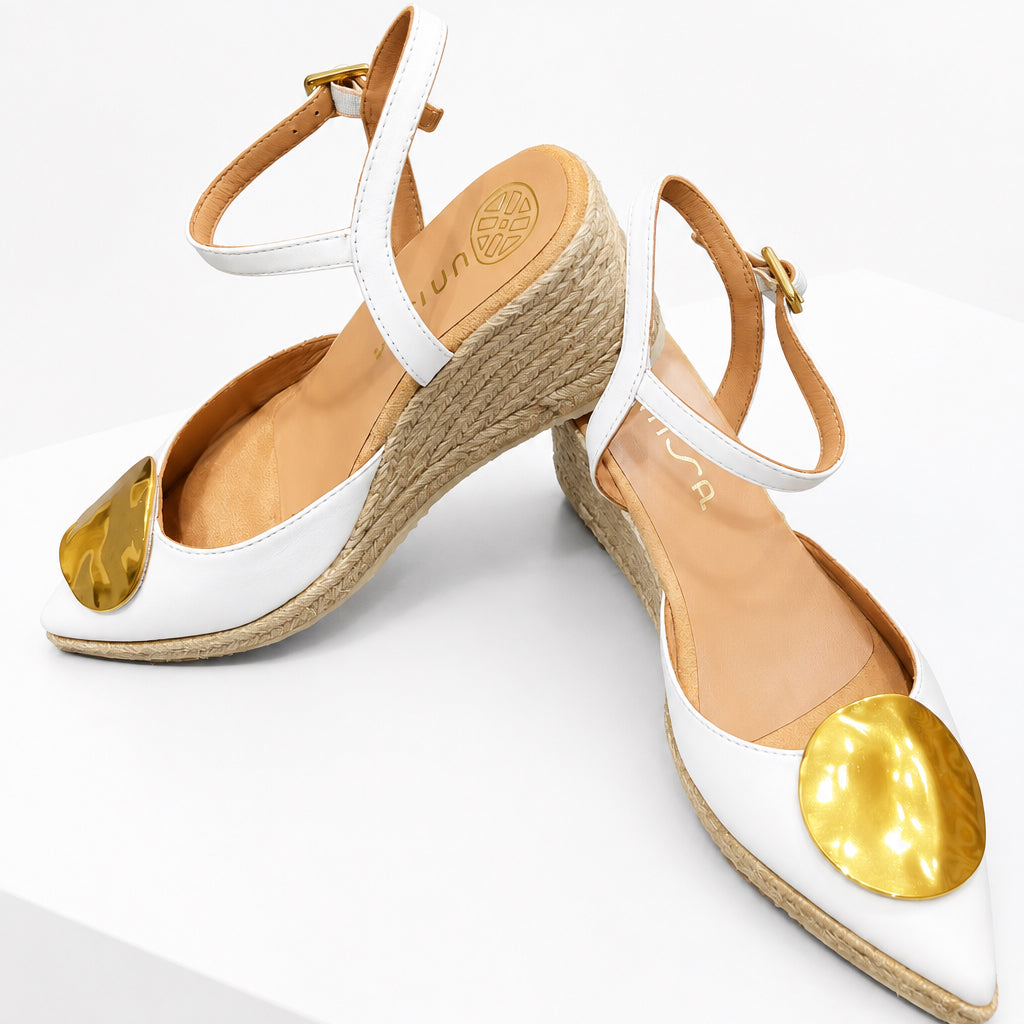 Unisa Sandal Ivory Wedge Delain
