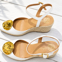 Unisa Sandal Ivory Wedge Delain