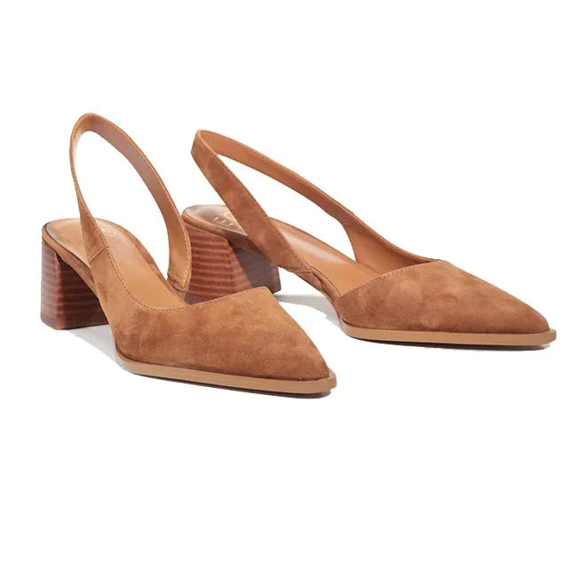 Eos Heel Aura Pecan Suede