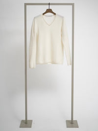 Herzen’s Angelegenheit V Neck Pullover Vanilla 25243-1050