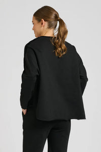 Est 1971 Raw Velvet Trim Sweatshirt Black