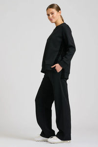 Est 1971 Scuba Velvet Side Trim Sweatshirt Black
