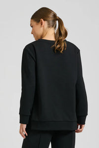 Est 1971 Scuba Velvet Side Trim Sweatshirt Black
