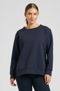 Est 1971 Scuba Velvet Side Trim Sweatshirt Navy