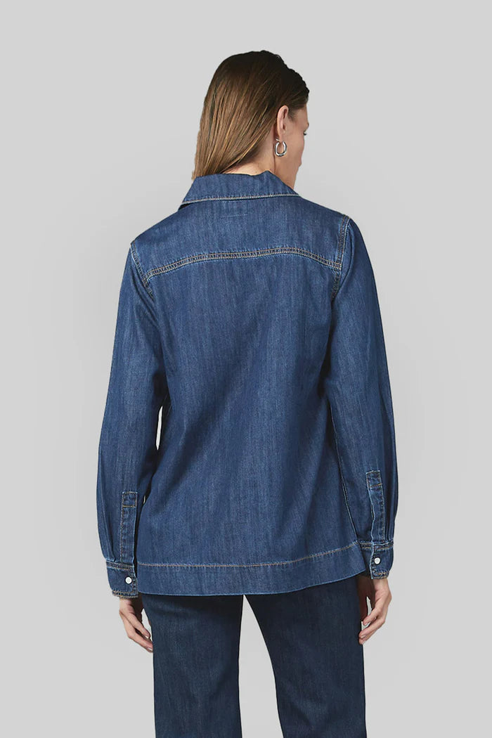 Dri Coper Ash Denim Pop Over Shirt