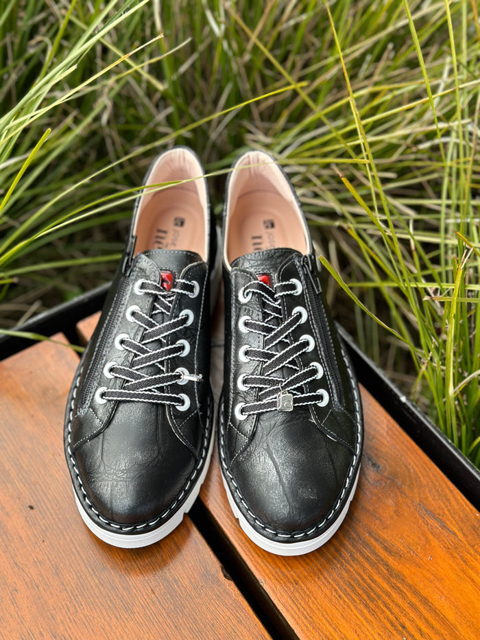 Jose Saenz Black Croc Print Sneaker 2001-K