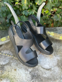 Sempre Di black sandal 24y11669