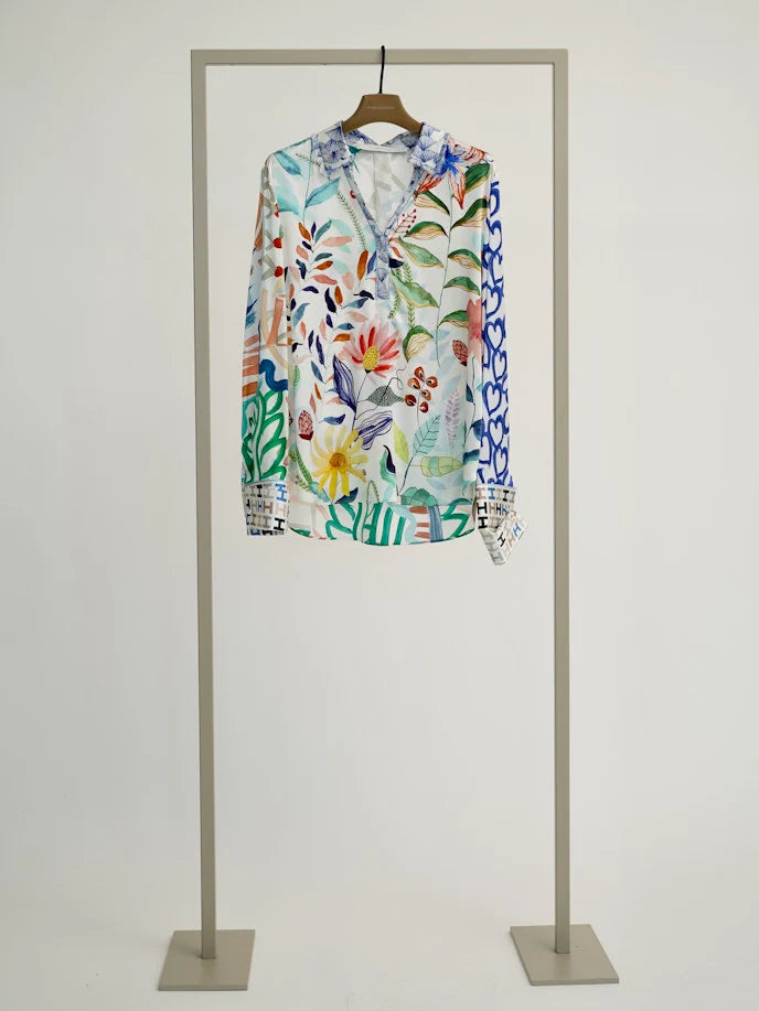 Herzen’s Angelegenheit Blouse silk mint multi 25251 6192