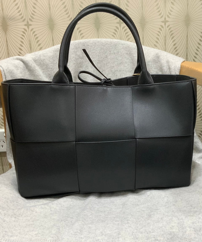L’ora D’oro Bag Big Weave Tote Black