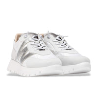 Wonders Sneaker Oslo White with silver trim A-2464
