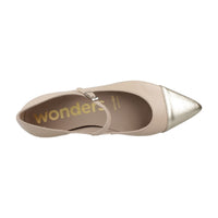 Wonders Shoe Pale pink ballet flat with wedge A-3820